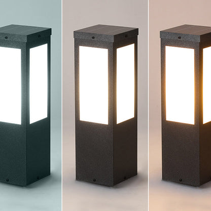 Modern Minimalist Waterproof Metal & PC Pillar 1-Light Outdoor Light Landscape Lighting For Garden & Outdoor Patio