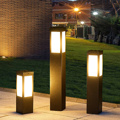 Modern Minimalist Waterproof Metal & PC Pillar 1-Light Outdoor Light Landscape Lighting For Garden & Outdoor Patio