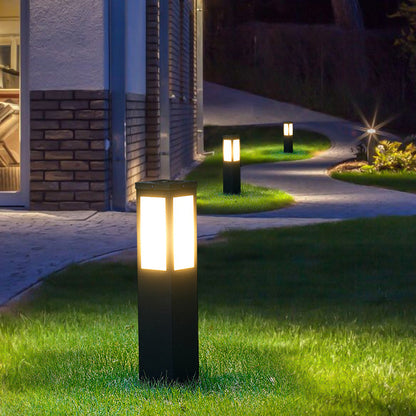 Modern Minimalist Waterproof Metal & PC Pillar 1-Light Outdoor Light Landscape Lighting For Garden & Outdoor Patio