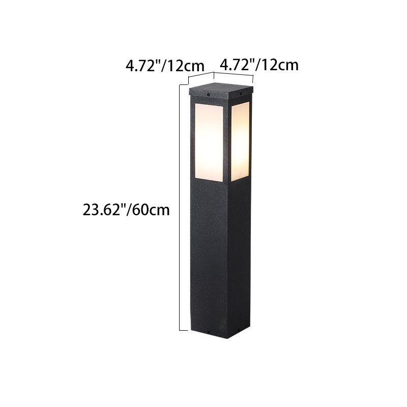 Modern Minimalist Waterproof Metal & PC Pillar 1-Light Outdoor Light Landscape Lighting For Garden & Outdoor Patio