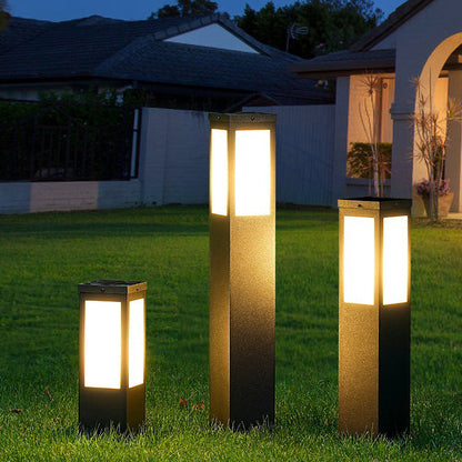 Modern Minimalist Waterproof Metal & PC Pillar 1-Light Outdoor Light Landscape Lighting For Garden & Outdoor Patio