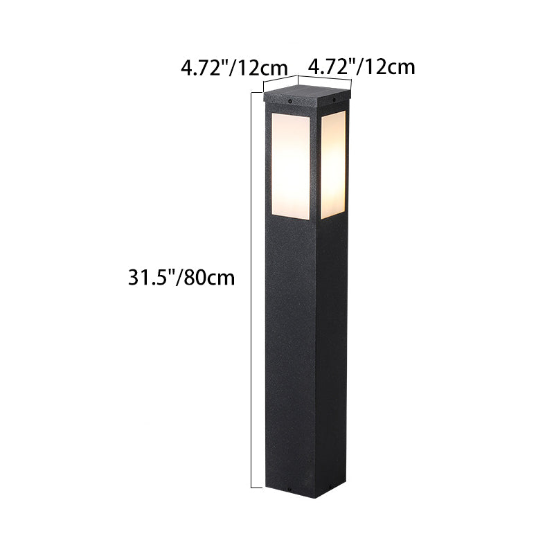 Modern Minimalist Waterproof Metal & PC Pillar 1-Light Outdoor Light Landscape Lighting For Garden & Outdoor Patio