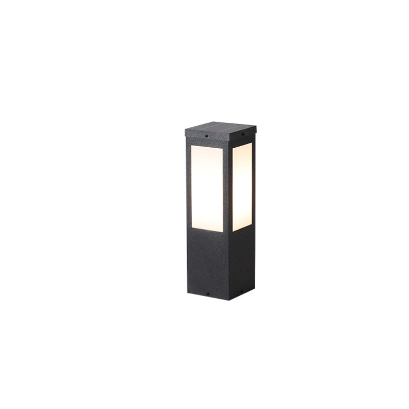 Modern Minimalist Solar Waterproof Metal & PC Pillar LED Outdoor Light Landscape Lighting For Garden & Outdoor Patio