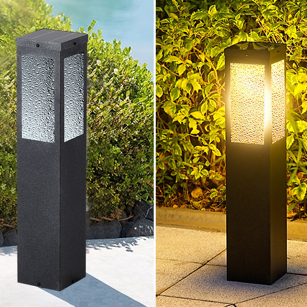 Modern Minimalist Solar Waterproof Metal & Glass Diamond-Texture LED Outdoor Light Landscape Lighting For Garden & Outdoor Patio