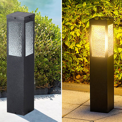 Modern Minimalist Solar Waterproof Metal & Glass Diamond-Texture LED Outdoor Light Landscape Lighting For Garden & Outdoor Patio