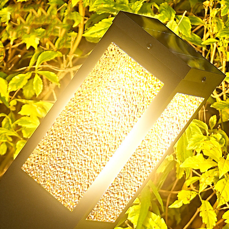 Modern Minimalist Solar Waterproof Metal & Glass Diamond-Texture LED Outdoor Light Landscape Lighting For Garden & Outdoor Patio