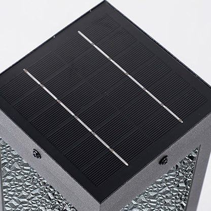 Modern Minimalist Solar Waterproof Metal & Glass Diamond-Texture LED Outdoor Light Landscape Lighting For Garden & Outdoor Patio