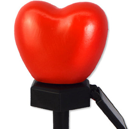 Modern Art Deco Solar Waterproof ABS Plastic & Nano Heart-Shaped Decorative LED Outdoor Light Landscape Lighting For Garden & Outdoor Patio