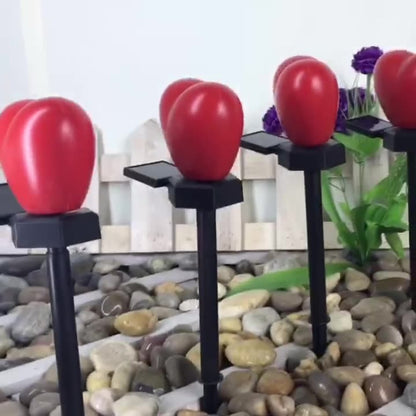 Modern Art Deco Solar Waterproof ABS Plastic & Nano Heart-Shaped Decorative LED Outdoor Light Landscape Lighting For Garden & Outdoor Patio