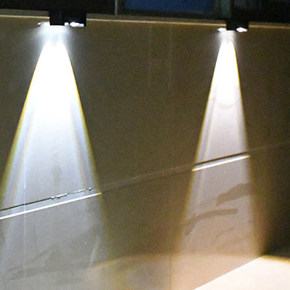 Modern Simplicity Solar Waterproof ABS Rectangular LED Wall Sconce Lamp For Garden And Outdoor Patio