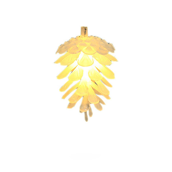 Modern Art Deco Waterproof Solar Battery PVC Pinecone LED String Light For Garden & Outdoor Patio