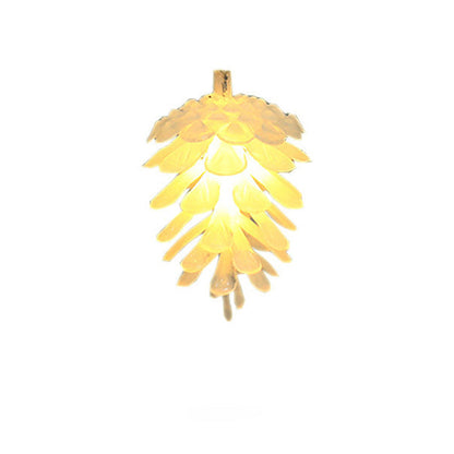 Modern Art Deco Waterproof Solar Battery PVC Pinecone LED String Light For Garden & Outdoor Patio
