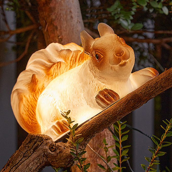 Contemporary Creative Solar Waterproof PVC Squirrel LED Outdoor Light Landscape Lighting For Garden Decoration