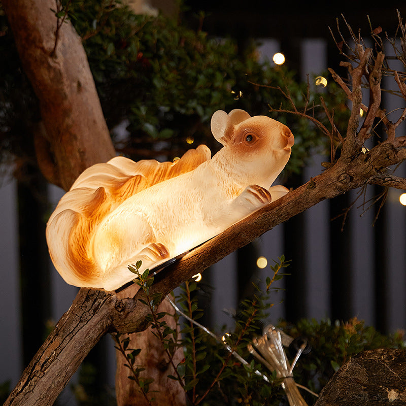Contemporary Creative Solar Waterproof PVC Squirrel LED Outdoor Light Landscape Lighting For Garden Decoration