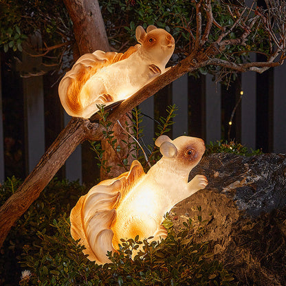 Contemporary Creative Solar Waterproof PVC Squirrel LED Outdoor Light Landscape Lighting For Garden Decoration