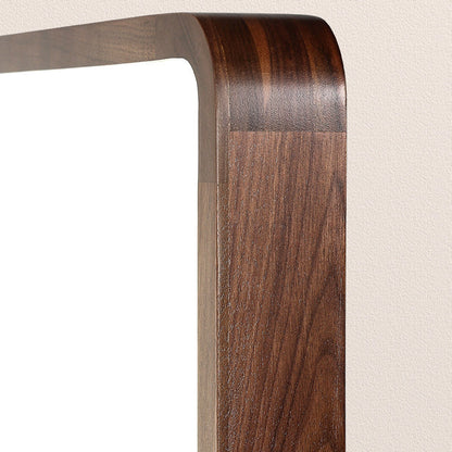 Traditional Chinese Walnut And Acrylic Square And Rectangular LED Flush Mount Ceiling Light For Living Room And Bedroom