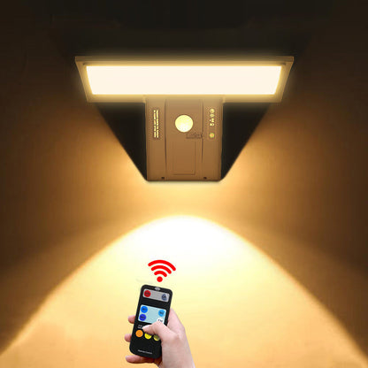 Modern Minimalist Solar Waterproof ABS & PC Rectangular Whale-Tail LED Wall Sconce Lamp For Garden & Outdoor Patio