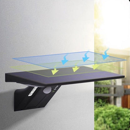 Modern Minimalist Solar Waterproof ABS & PC Rectangular Whale-Tail LED Wall Sconce Lamp For Garden & Outdoor Patio