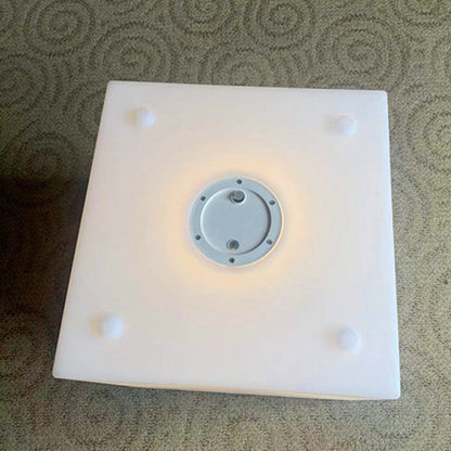 Modern Art Deco Solar Waterproof PE Square Planter LED Outdoor Light Landscape Lighting For Garden & Outdoor Patio