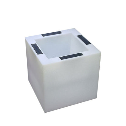 Modern Art Deco Solar Waterproof PE Square Planter LED Outdoor Light Landscape Lighting For Garden & Outdoor Patio