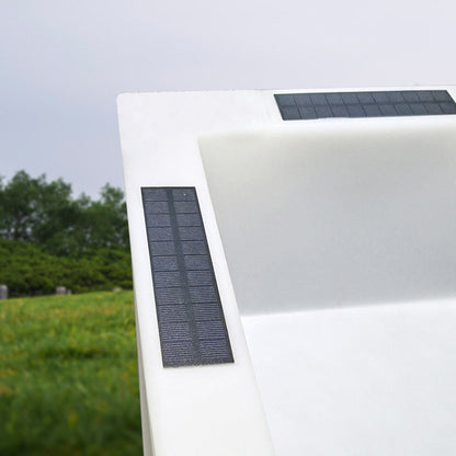 Modern Art Deco Solar Waterproof PE Square Planter LED Outdoor Light Landscape Lighting For Garden & Outdoor Patio