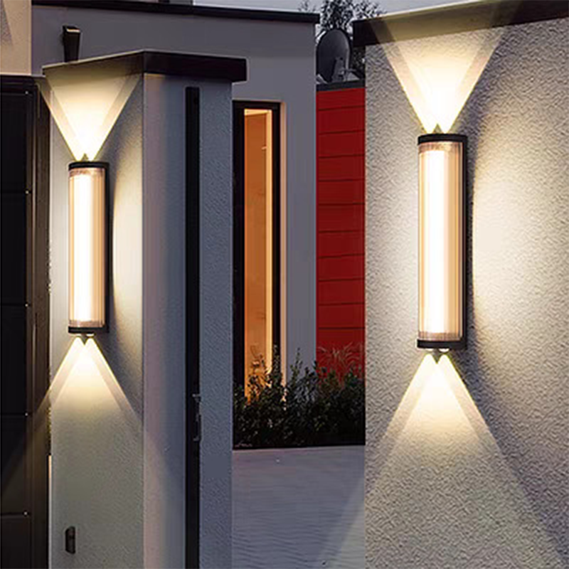 Modern Simplicity Waterproof Stainless Steel PC Rectangular Line Spotlight LED Wall Sconce Lamp For Outdoor Patio