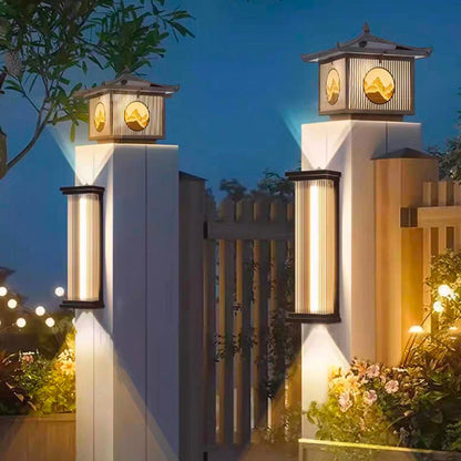Modern Simplicity Waterproof Stainless Steel PC Rectangular Line Spotlight LED Wall Sconce Lamp For Outdoor Patio