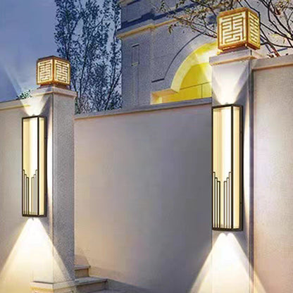 Modern Simplicity Waterproof Stainless Steel PC Rectangular Line Spotlight LED Wall Sconce Lamp For Outdoor Patio