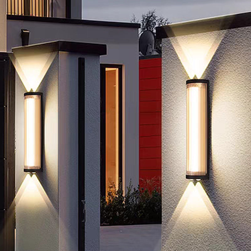 Modern Simplicity Waterproof Stainless Steel PC Rectangular Line Spotlight LED Wall Sconce Lamp For Outdoor Patio