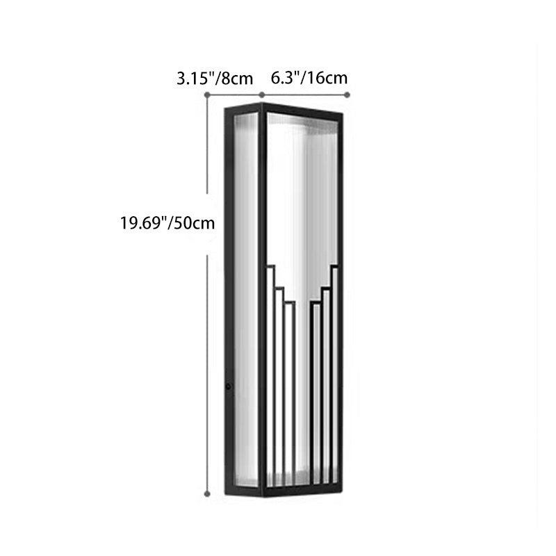 Modern Simplicity Waterproof Stainless Steel PC Rectangular Line Spotlight LED Wall Sconce Lamp For Outdoor Patio
