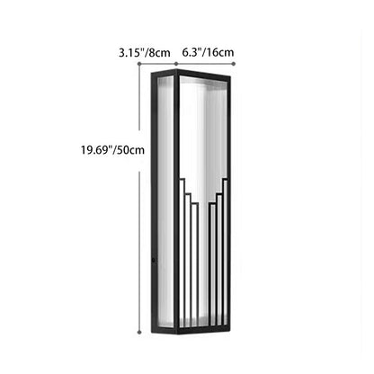 Modern Simplicity Waterproof Stainless Steel PC Rectangular Line Spotlight LED Wall Sconce Lamp For Outdoor Patio