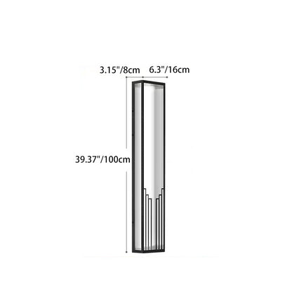Modern Simplicity Waterproof Stainless Steel PC Rectangular Line Spotlight LED Wall Sconce Lamp For Outdoor Patio