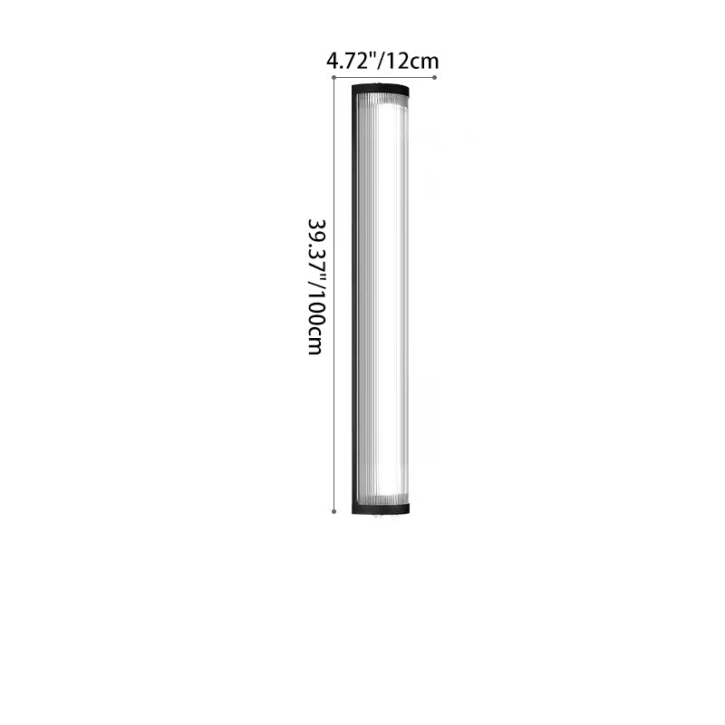 Modern Simplicity Waterproof Stainless Steel PC Rectangular Line Spotlight LED Wall Sconce Lamp For Outdoor Patio