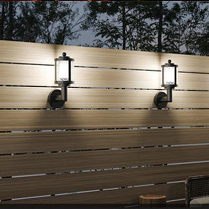 Contemporary Retro Waterproof Aluminum Acrylic Cylindrical LED Smart Wall Sconce Lamp For Garden & Outdoor Patio