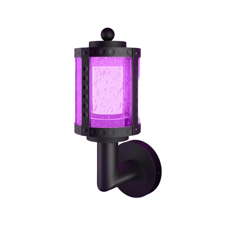 Contemporary Retro Waterproof Aluminum Acrylic Cylindrical LED Smart Wall Sconce Lamp For Garden & Outdoor Patio
