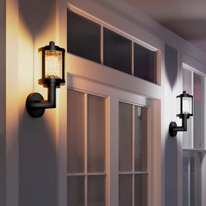 Contemporary Retro Waterproof Aluminum Acrylic Cylindrical LED Smart Wall Sconce Lamp For Garden & Outdoor Patio