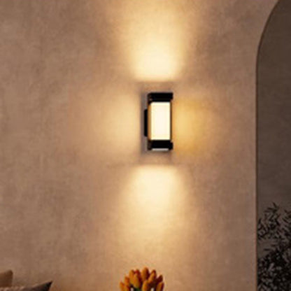 Modern Simplicity Waterproof Aluminum PC Rectangular Smart LED Wall Sconce Lamp For Garden & Outdoor Patio