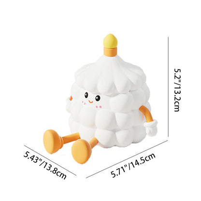 Contemporary Creative Silicone ABS Cute Birthday Cake LED Rechargeable Night Light Table Lamp For Bedroom
