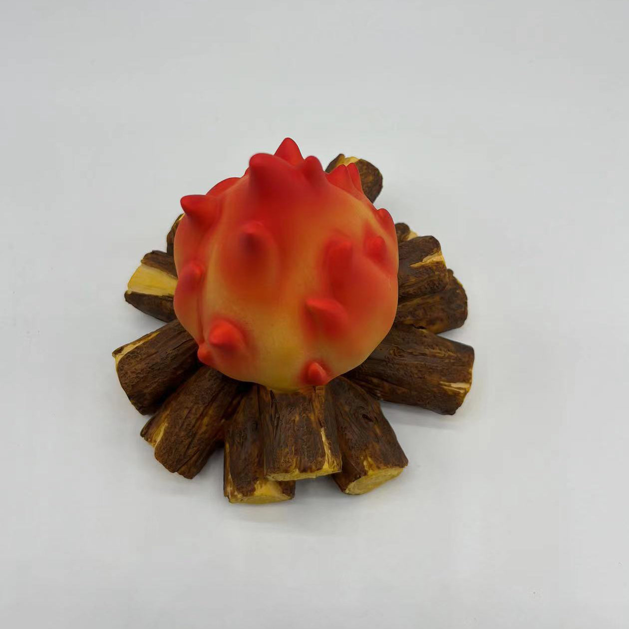 Modern Art Deco Battery Resin Simulated Firewood Flame LED Table Lamp Night Light For Bedroom