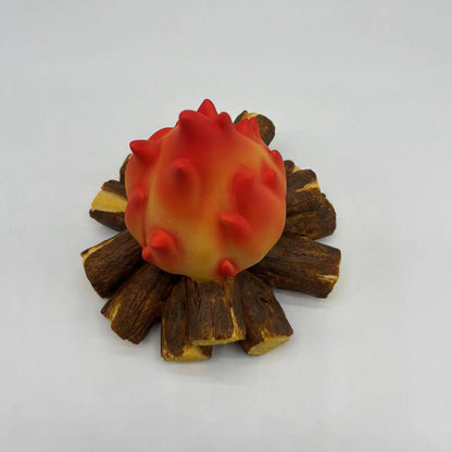 Modern Art Deco Battery Resin Simulated Firewood Flame LED Table Lamp Night Light For Bedroom