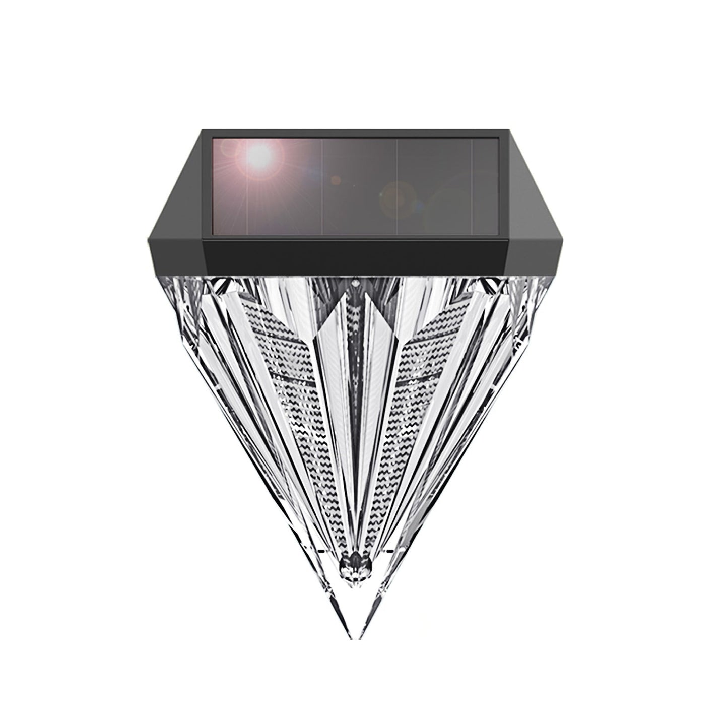 Modern Simplicity Solar Waterproof ABS And PS Diamond LED Outdoor Wall Sconce Lamp For Garden & Outdoor Patio