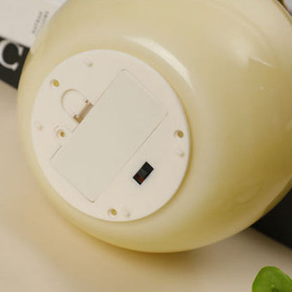 Contemporary Creative Battery Iron & Glass Apple-Shaped LED Table Lamp Night Light For Bedroom