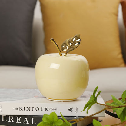 Contemporary Creative Battery Iron & Glass Apple-Shaped LED Table Lamp Night Light For Bedroom