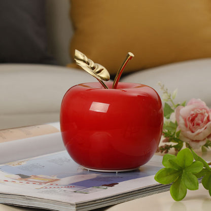 Contemporary Creative Battery Iron & Glass Apple-Shaped LED Table Lamp Night Light For Bedroom