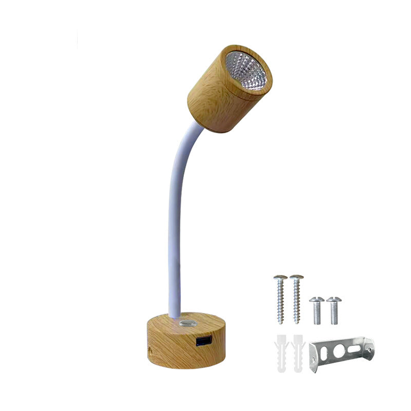 مصباح حائطي عصري للقراءة LED من الألومنيوم بتصميم عنق الإوزة بتصميم نورديك لوضعه بجانب السرير