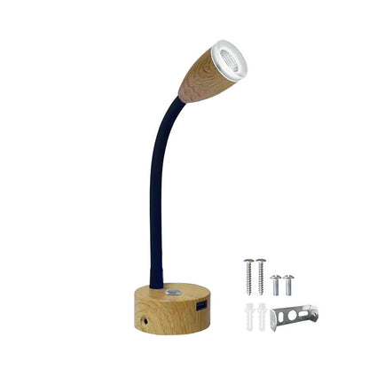 مصباح حائطي عصري للقراءة LED من الألومنيوم بتصميم عنق الإوزة بتصميم نورديك لوضعه بجانب السرير