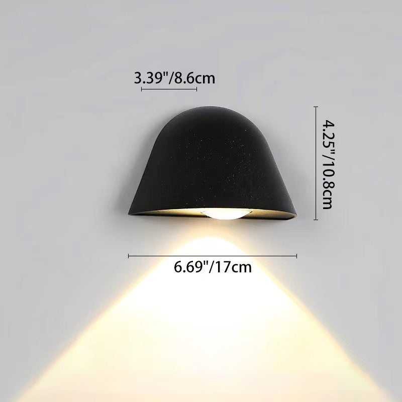 Contemporary Nordic Waterproof Aluminum Doorbell-Inspired LED Wall Sconce Lamp For Outdoor Patio