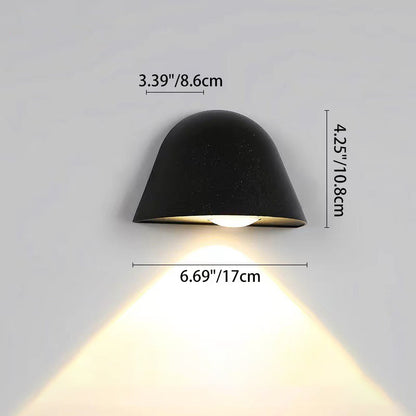 Contemporary Nordic Waterproof Aluminum Doorbell-Inspired LED Wall Sconce Lamp For Outdoor Patio