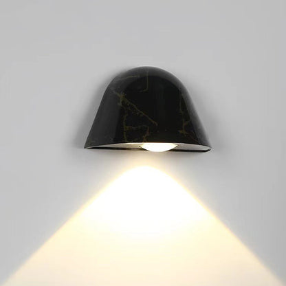 Contemporary Nordic Waterproof Aluminum Doorbell-Inspired LED Wall Sconce Lamp For Outdoor Patio