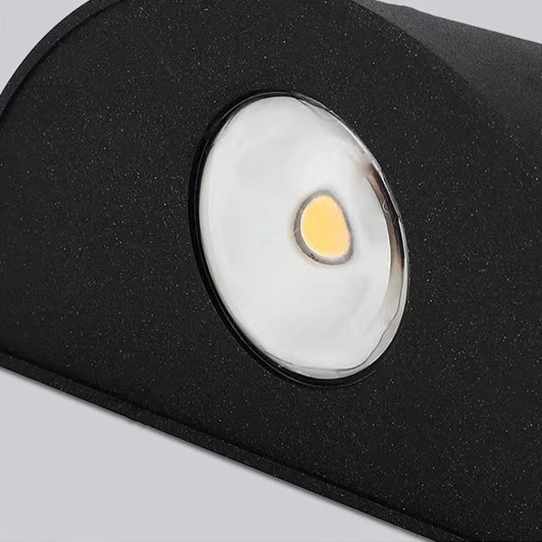 Contemporary Nordic Waterproof Aluminum Doorbell-Inspired LED Wall Sconce Lamp For Outdoor Patio